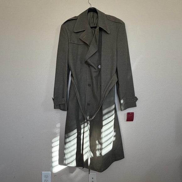 IL Canto Other - IL Canto Olive Green Denim Trench Coat